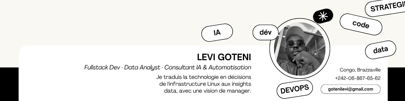 Levi Goteni — Bannière professionnelle